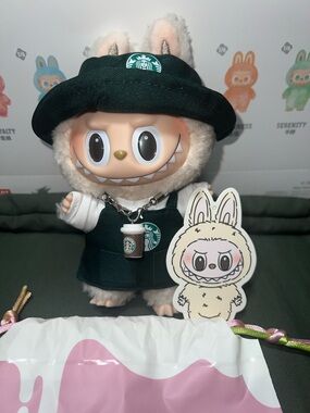 Exciting Macaron Pink Drawstring Plush Toy Bag